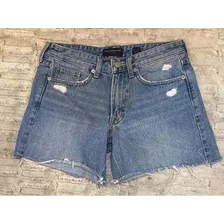 Short De Mezclilla Rasgado Lucky Brand Azul Mujer Talla 2