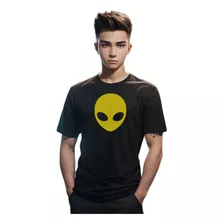 Camiseta Masculina Preto Alienígenas Ete Óvnis Algodão