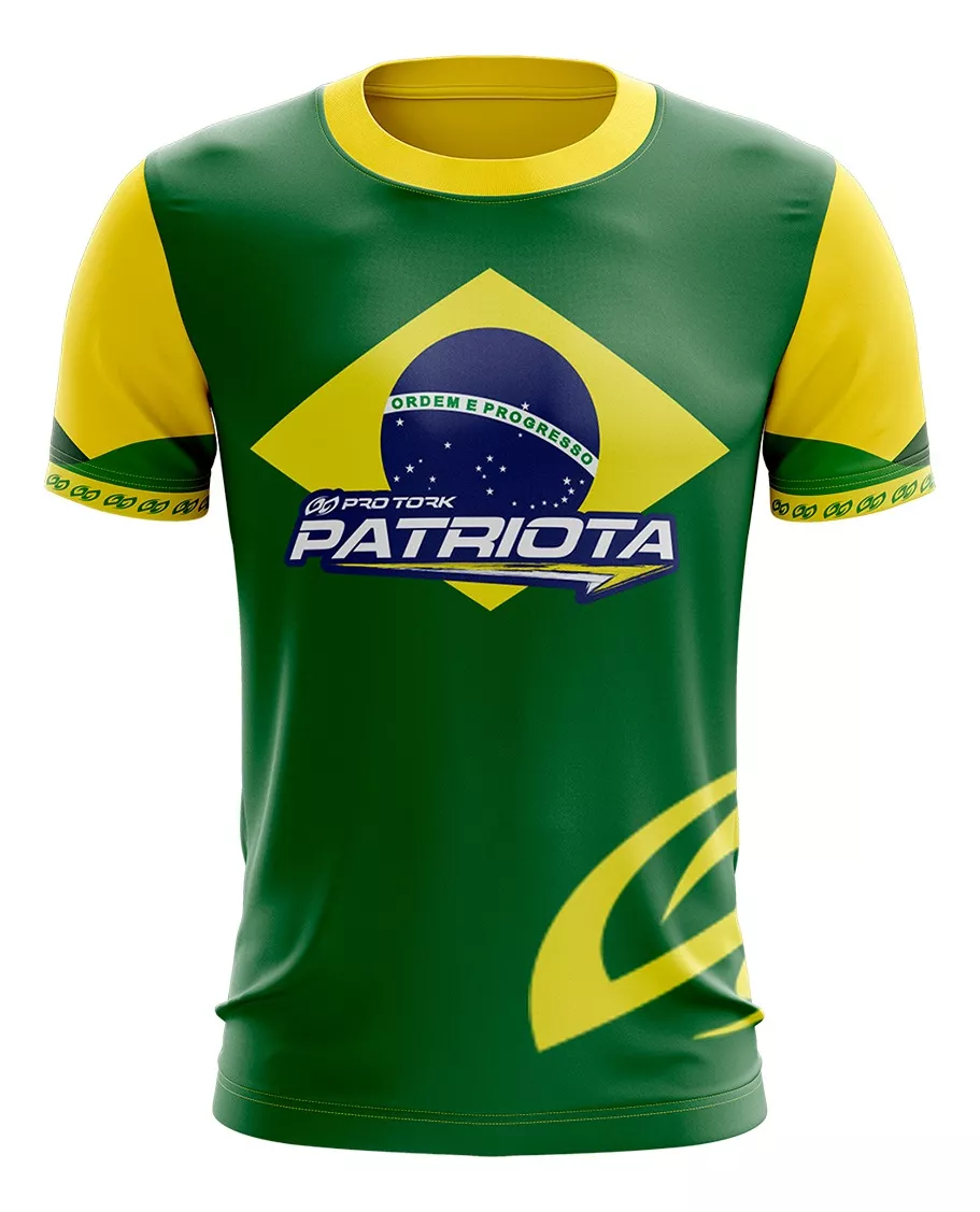 Camisa Bandeira Do Brasil Verde Amarelo Patriota Pro Tork