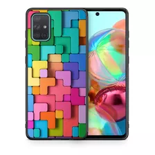 Funda Galaxy A71 Tetris De Colores Uso Rudo Tpu / Pm 