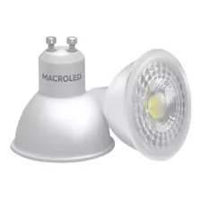 Pack 10 Lampara Dicroica Led 7w 220v Luz Fria Macroled Luz Blanco Frío