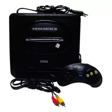 Console Mega Drive 3 Tectoy Original Completo Cod Rw Preto