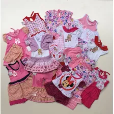 Kit 5 Conjuntos Feminino Para Bebês 2-6 Meses Veste (p-m)!!