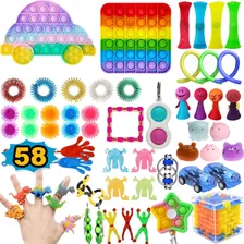 Kit De Juguetes Antiestrés 58 Piezas Push Popit Bubble Fidge