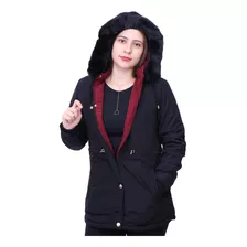 Jaqueta Feminina Parka Dupla Face Impermeavel Sarja Promoção