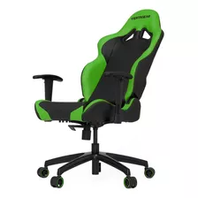 Silla De Escritorio Vertagear Sl2000 Vg-sl2000 Gamer Ergonómica Negra Y Verde Con Tapizado De Cuero Sintético