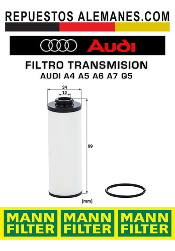 Filtro Caja / Transmisin Dsg Audi A4 A5 A6 A7 Q5 Foto 4