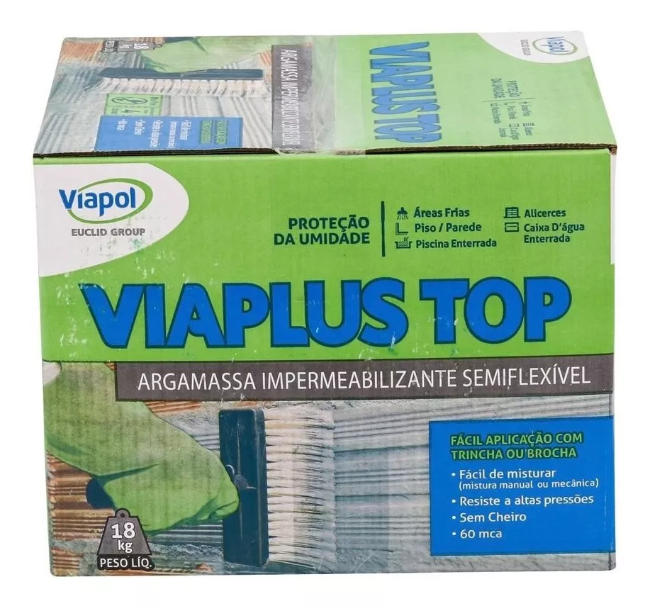Viaplus Top 1000 18kg Impermeabilizante Viapol = Sika Top