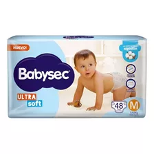 Pañales Babysec Ultra Sec Tamaño Mediano (m) De 5 A 9,5 Kgs - 48un