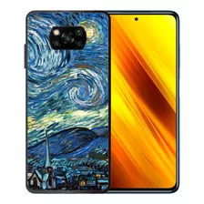 Funda Xiaomi Poco X3 Noche Estrellada Van Gogh Tpu/pm Rudo