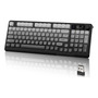 Teclado Mecânico Sem Fio Freewolf M96 Pc Noite Iluminada Pela Lua