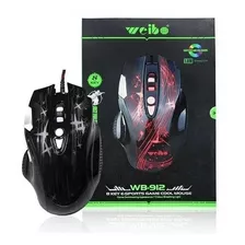 Mouse Gamer 8 Botones Weibo Wb-912 Cable Usb Retroiluminado