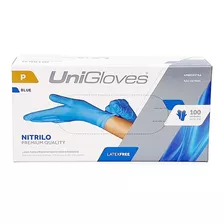 Luva Nitrílo Azul Sem Pó Tam P Cx/100 - Unigloves