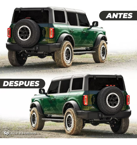 Calavera Tipo Raptor Led Llanta Trasero Luz Stop Ford Bronco Foto 3