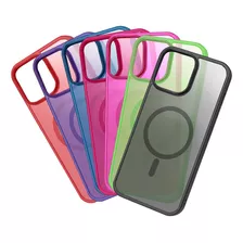 Funda Uso Rudo Compatible Con iPhone Y Magsafe Colores Neon