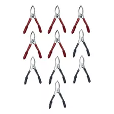 Pinza Cocodrilo Clip Bateria 10 Amp Rojo Negro Pack X 10 Jrh