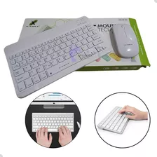 Kit Teclado E Mouse Sem Fio Bluetooth Recarregável Portátil 