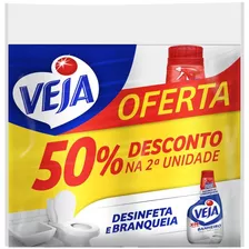 Kit Limpador Para Banheiro Cloro Ativo Veja 2 Unidades 50% De Desconto