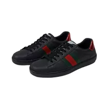 Tenis Gucci Ace Hombre Negro