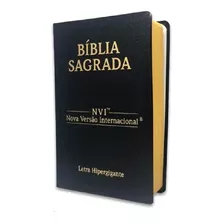 Biblia Nvi Masculina Feminina Preta Letra Grande Gigante