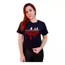 Polera Stranger Things Serie Logo Exclusividad Algodón C-775