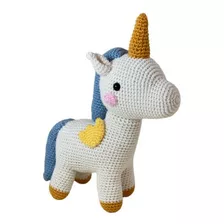 Unicornio Crochê Brinquedo Infantil Bebe Decoração Pelucia