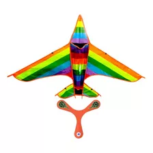 Combo Barrilete Cometa Arco Iris + Boomerang Star Indoor