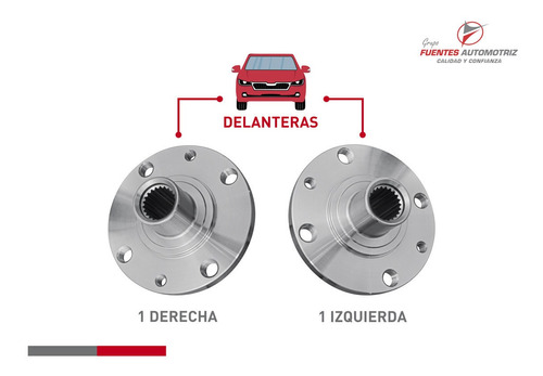 Kit 2 Maza Rueda Delantera Alfa Romeo Mito De 2012 A 2019 Foto 2