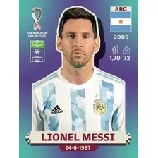 Lionel Messi Estampa #arg20 Panini Mundial De Qatar 2022