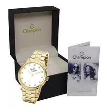 Relógio Feminino Analógico Champion Cn28133h Dourada/branco