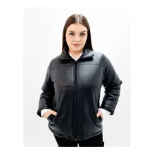 Campera Mujer Engomada Puffer Cuerina