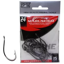 Anzol Marine Sports Super Maruseigo Black N. 24 Com 15 Un