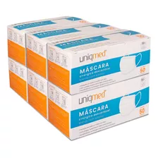 Máscaras Descartáveis Tripla Clipe Nasal Kit 300un Uniqmed