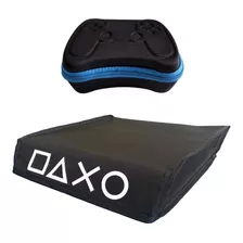 Kit Capa + 1 Hard Case P/ Controle Ps4 Fat Estojo Protetor