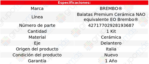 Balatas Delanteras Cermicas Brembo Pulsar Nx 1987 A 1990 Foto 3