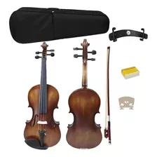 Violino Konig 4/4 Envelhecido Fosco Madeira Maciça Espaleira