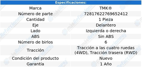 Maza Del Izquierda O Derecha D21 2.4l 4 Cil 90 Al 94 Tmk Foto 2