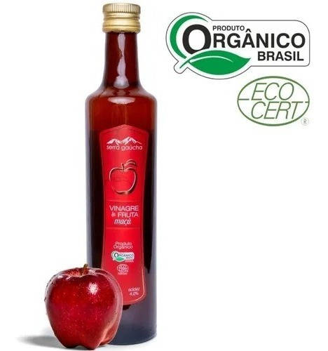Vinagre De Manzana Organico 500ml 
