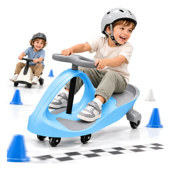 Carrinho Twist Gira Giro 360 X-subly Criança Gira Giranga Ciano E Cinza