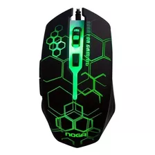 Mouse Gamer Noga 6 Botones 3200 Dpi Luces Rgb St-405 Color Negro