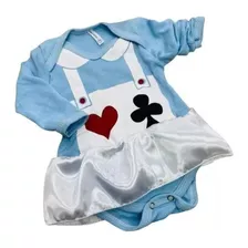 Body Bebê Baby Roupa Nenê Alice E Gato No Pais Maravilha