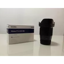 Lente Sigma 16mm F/1.4 Dc Dn Contemporary Para Sony