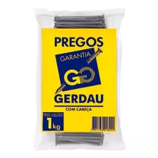 Kit C10 Kg Prego 18x30 Polido C/ Cabeça Aço Oxidado Gerdau