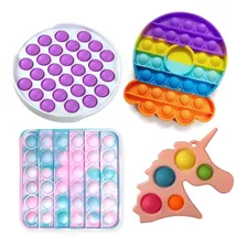 4 Peças, Brinquedo Poppet Fidget, Pacote Anti-stress