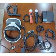 Oculos Vr Playstation C/2 Controles Completo, Com Defeito