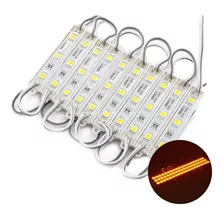 Modulo Led 5050 Smd 3 Chips 30lm Ambar 12v Pack 100 Premium