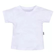 Camiseta Infantil Branca Escolar Até 24 Meses