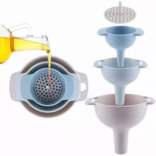 Juego De Embudos Set X4 Para Cocina Silicona Excelente