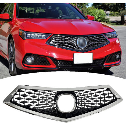 Fit  2018 2019 2020 Acura Tlx Front Bumper Chrome Grille Rrx Foto 6