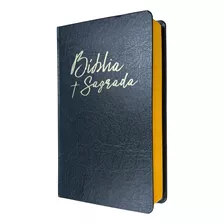 Bíblia Sagrada Ntlh Letra Grande Capa Dura Preta Tamanho Médio Com Vocabulário 